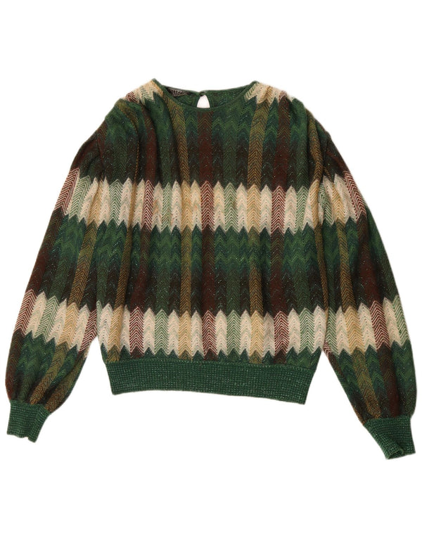 STIZZOLI Женский комплект из 2 трикотажных юбок UK 12 Medium W28 Зеленый шеврон Шерсть