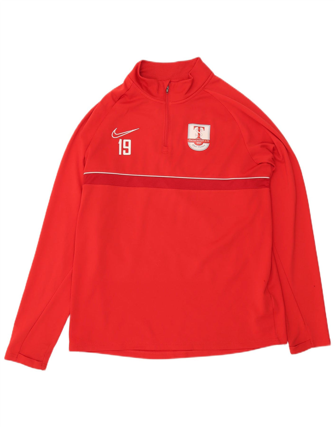 Мужской пуловер на молнии с рисунком Nike Dri Fit, спортивный костюм, большой красный