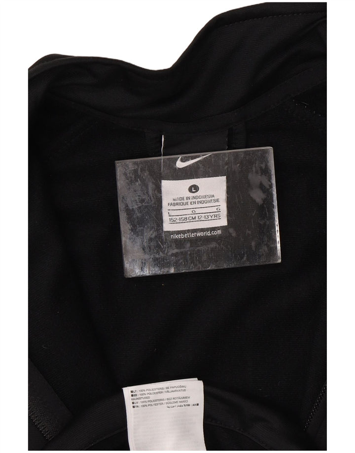 NIKE Boys Juventus Tracksuit Top Jacket 12-13 Years Large  Black Polyester Vintage Nike and Second-Hand Nike from Messina Hembry 