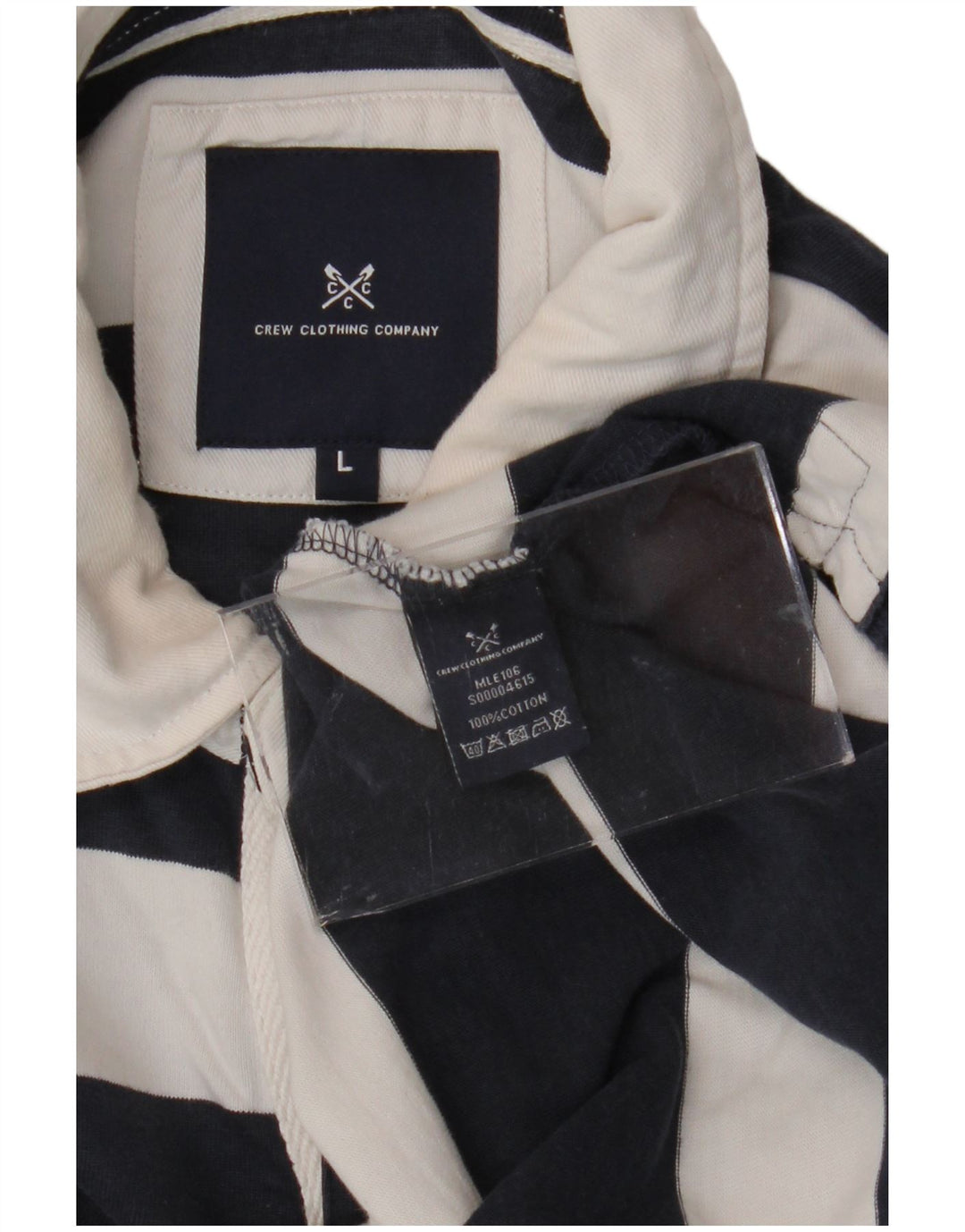 ОДЕЖДА ЭКИПАЖА Мужская рубашка-поло для регби с длинными рукавами, большая темно-синяя полоска