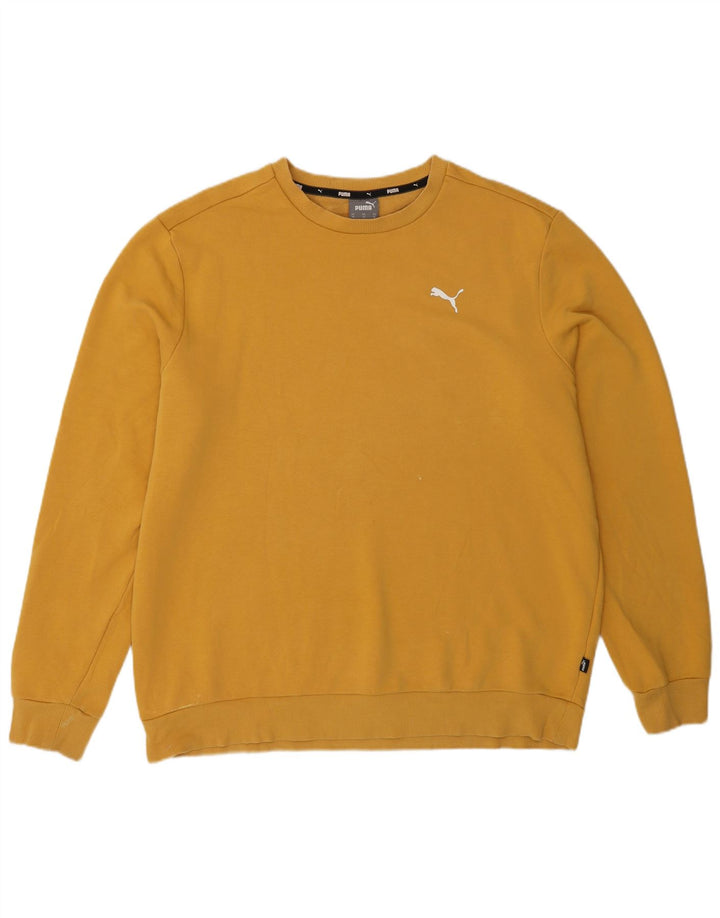 Мужской свитшот Puma Regular Fit, джемпер XL, желтый хлопок