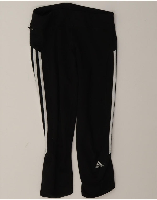 Женские леггинсы-капри Adidas Climalite UK 8, маленькие черные из полиэстера