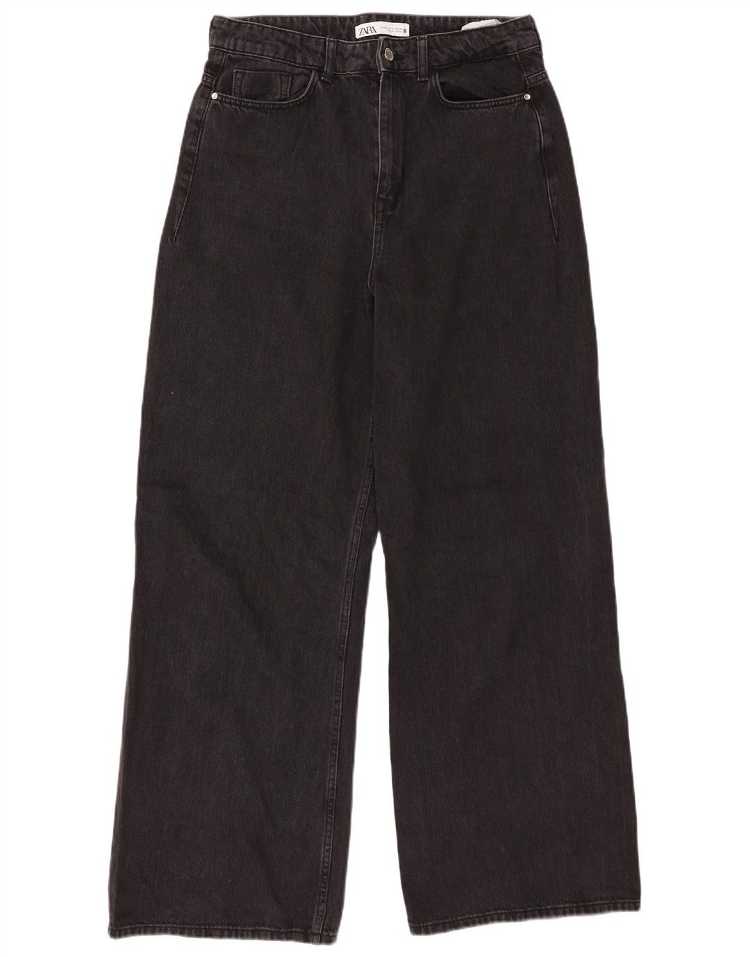 Женские широкие джинсы Zara EU 40 Medium W30 L31, черные