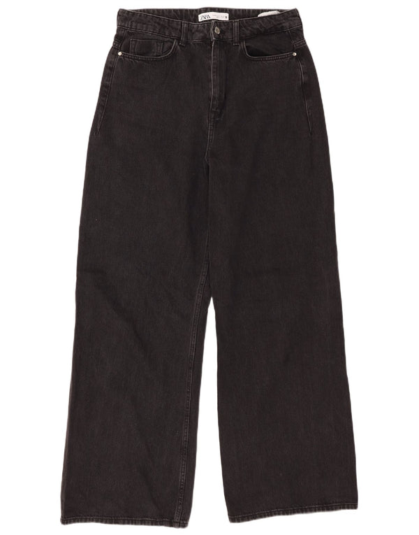 Женские широкие джинсы Zara EU 40 Medium W30 L31, черные