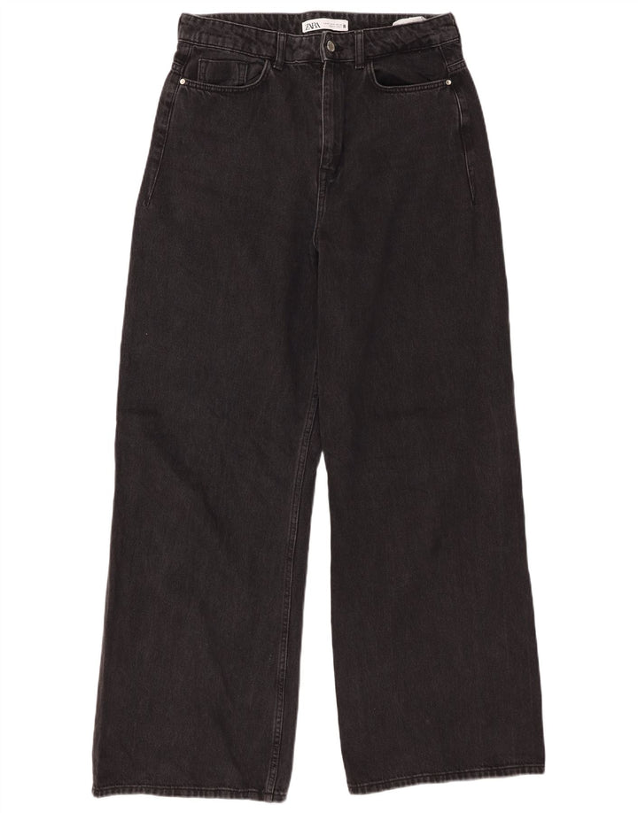 Женские широкие джинсы Zara EU 40 Medium W30 L31, черные