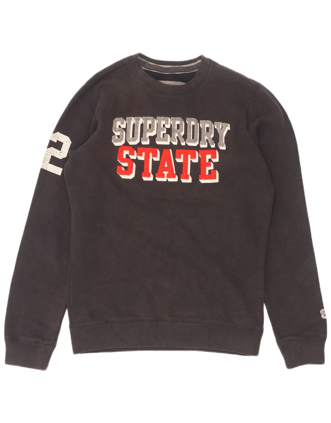 Мужской свитшот с рисунком Superdry, маленький черный хлопковый джемпер