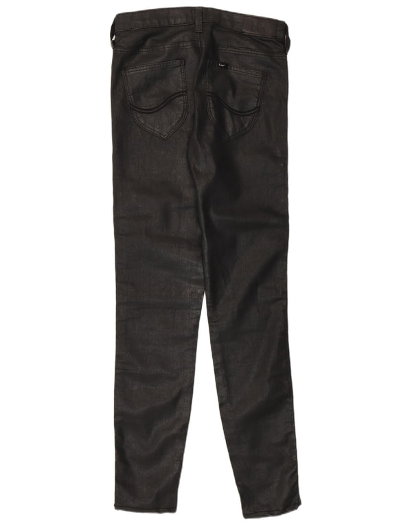 Женские вощеные брюки джеггинсы Lee W28 L29, черные хлопковые