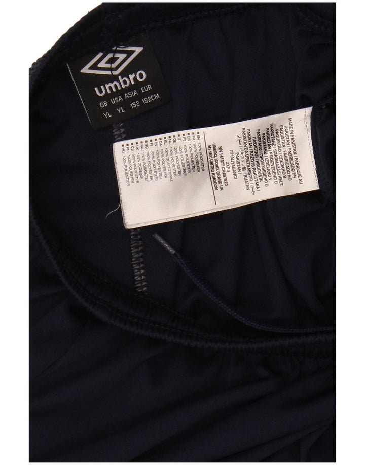 UMBRO Boys Sport Shorts 11-12 Years XL Navy Blue Polyester