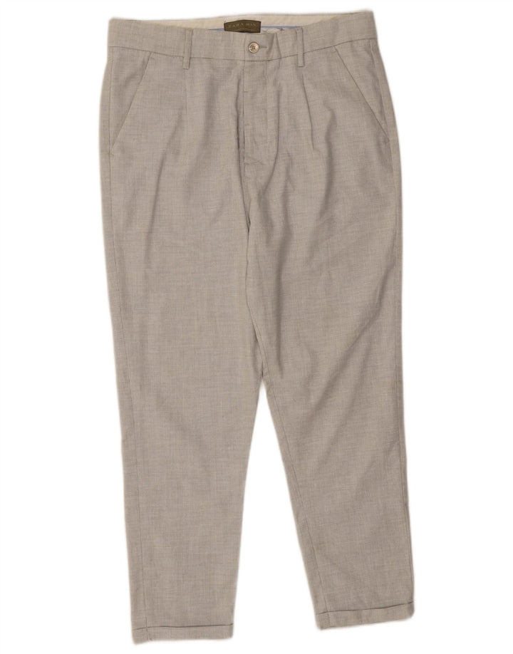 Мужские брюки-чиносы Zara EU 40 Medium W31 L24, серый полиэстер