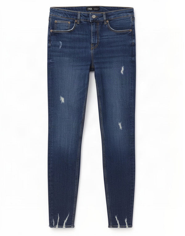 Женские джинсы скинни Zara EU 40 Medium W30 L29, синий хлопок
