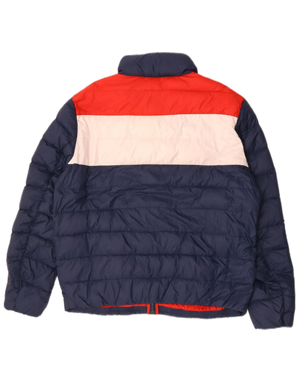 Мужская стеганая куртка Tommy Hilfiger UK 44 2XL синяя из полиамида с цветными блоками