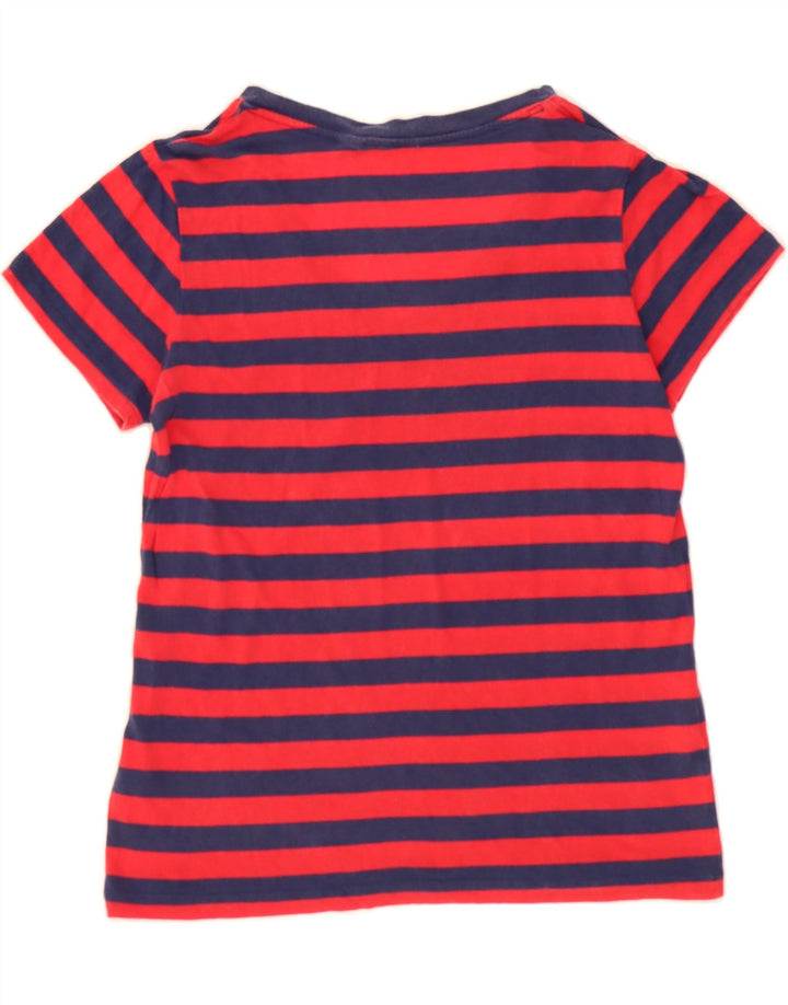 LEVI'S Womens T-Shirt Top UK 12 Medium Red Striped Vintage Levi's and Second-Hand Levi's from Messina Hembry 
