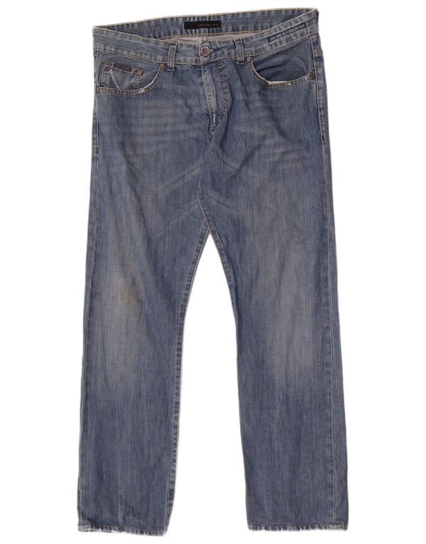 Мужские прямые джинсы Calvin Klein W32 L30, синий хлопок