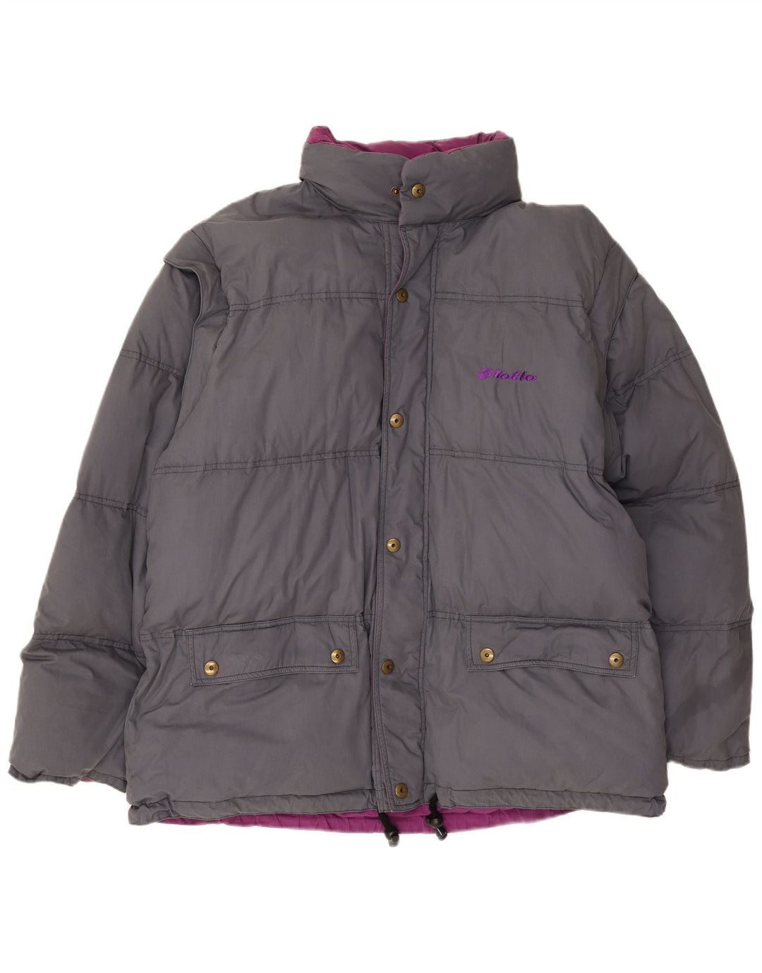 Lotto Мужская двусторонняя стеганая куртка UK 42 XL Серый Полиэстер