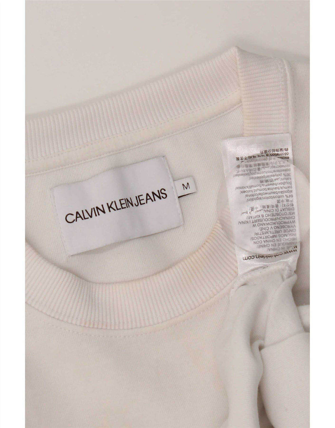 Женский свитер большого размера Calvin Klein Jeans UK 14, средний белый