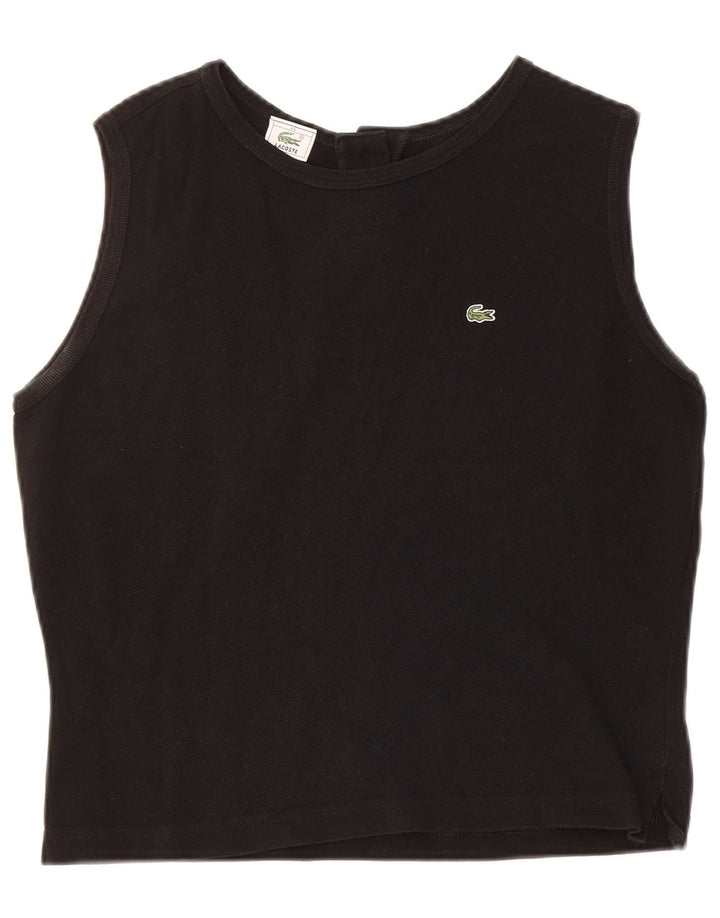 LACOSTE Womens Crop Vest Top Size 44 Large Black