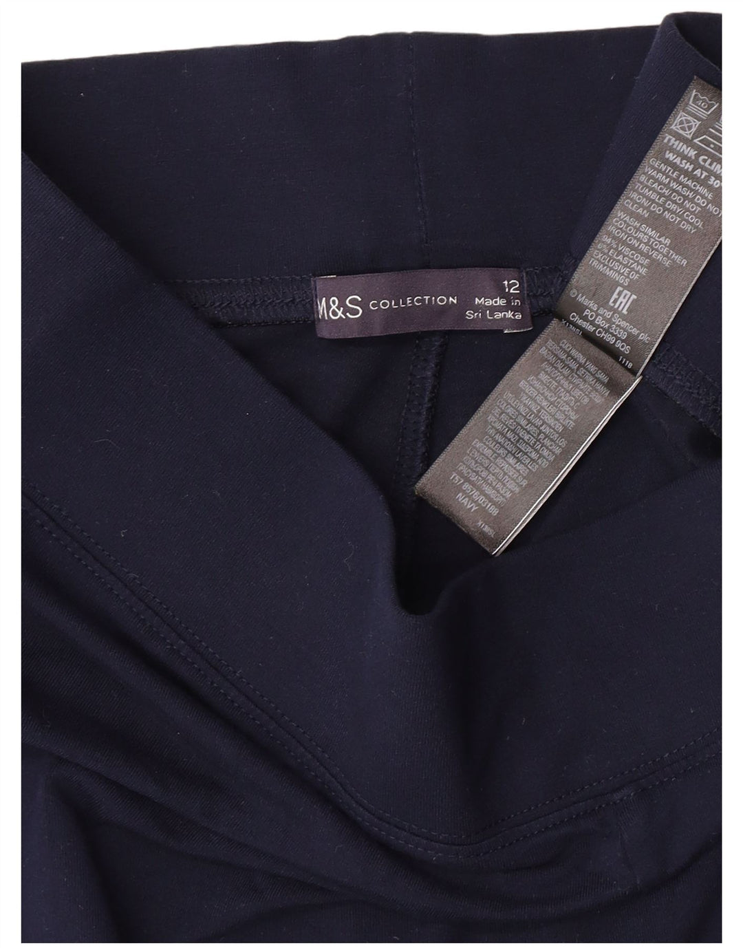 Женские леггинсы Marks & Spencer UK 12, средний темно-синий, вискоза