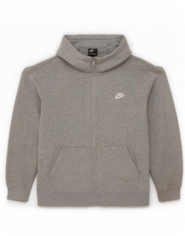 Женский свитер с капюшоном на молнии большого размера Nike UK 16, большой серый хлопок
