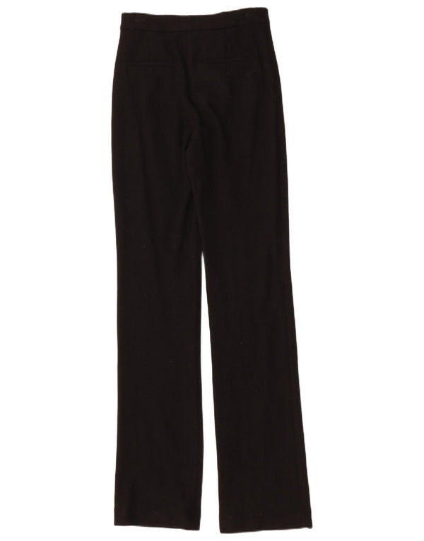 Женские прямые брюки чинос Massimo Dutti EU 34 2XS W24 L34, черная шерсть