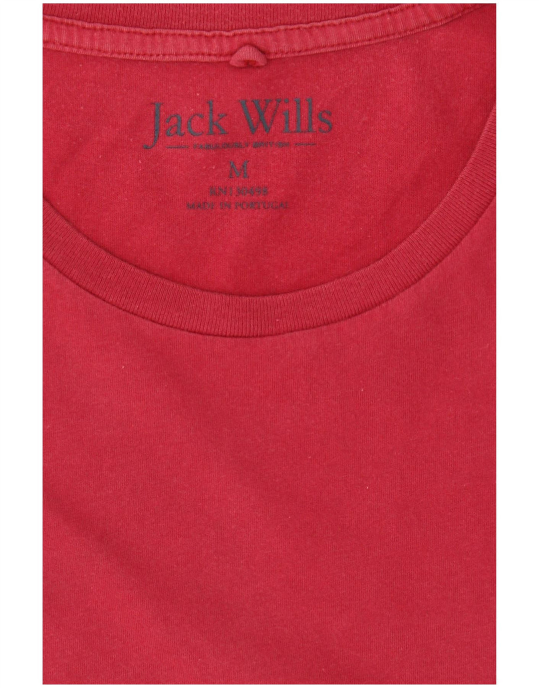 JACK WILLS Мужская футболка из хлопка среднего красного цвета