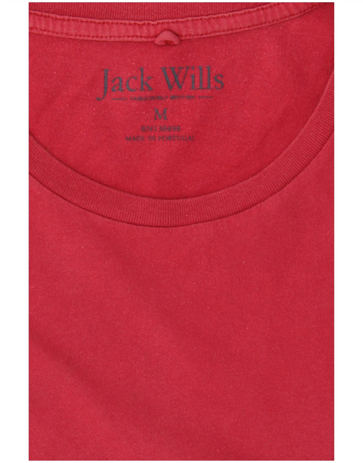 JACK WILLS Мужская футболка из хлопка среднего красного цвета