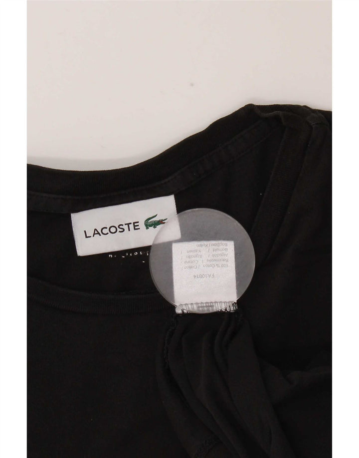 Lacoste Мужская футболка из хлопка среднего размера, черная