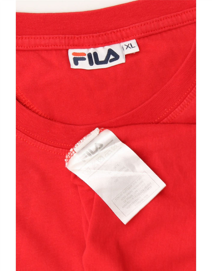 Fila Мужская футболка с рисунком Top XL Красный Хлопок