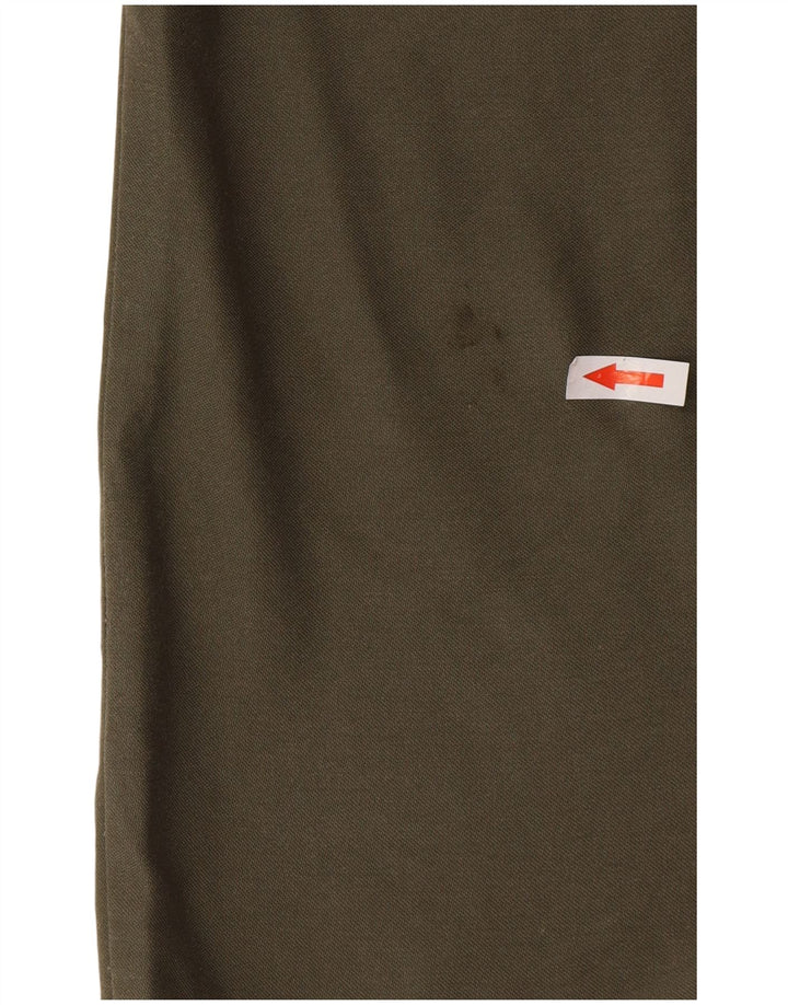Винтажная мужская рубашка, размер 43/44 XL, цвет хаки, полиэстер