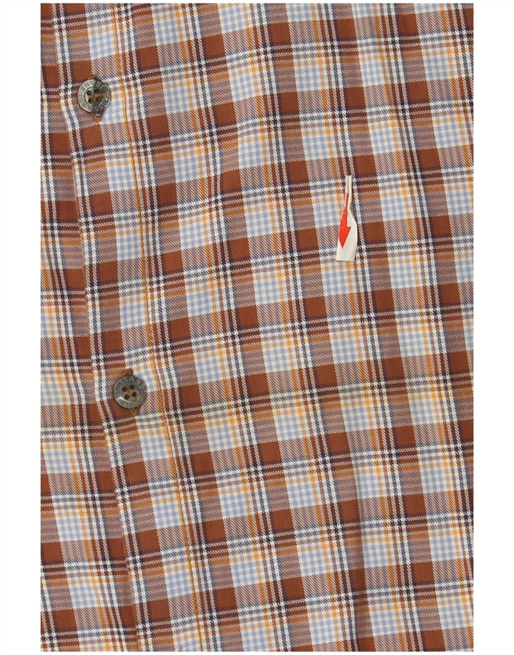 Мужская рубашка Trussardi Jeans 2XL, коричневая клетка, хлопок