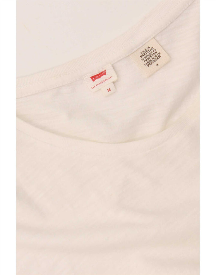 Женская футболка Levi's Top UK 14, средняя, белая в крапинку