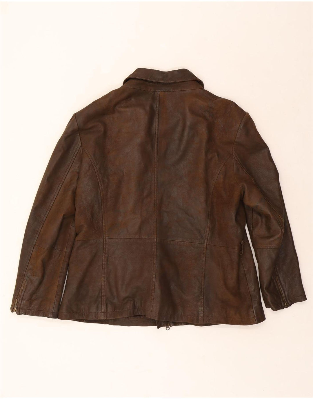 MADDOX Womens Leather Jacket UK 20 2XL Brown Leather Vintage Maddox and Second-Hand Maddox from Messina Hembry 