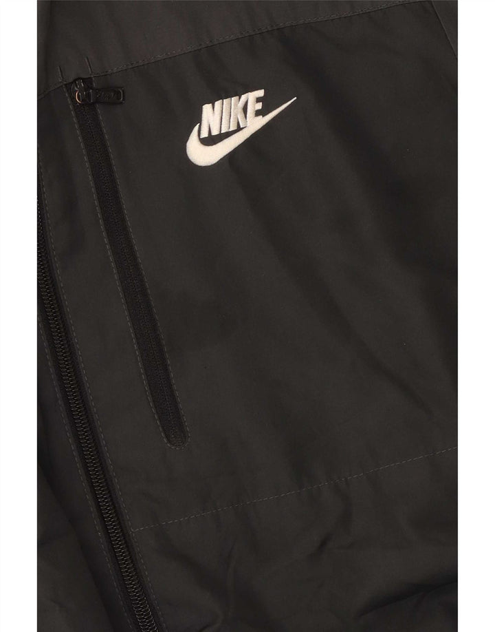 Мужская куртка-дождевик с капюшоном Nike UK 38, средний черный полиэстер