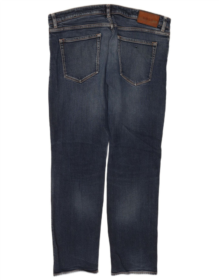 Мужские прямые джинсы Hugo Boss W36 L30 синие, хлопок