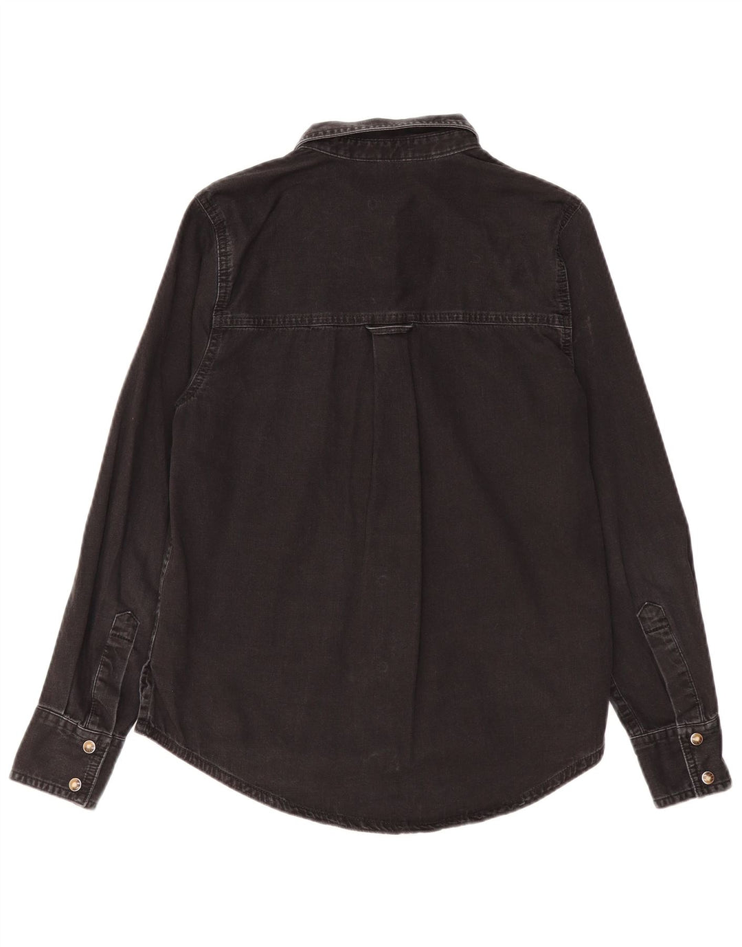 Женская джинсовая рубашка MARKS & SPENCER UK 8, маленькая, черный хлопок