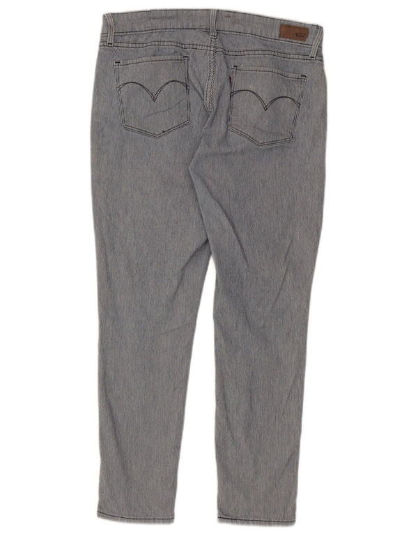 Женские повседневные узкие брюки Levi's США 10, средние W30 L27, синие в тонкую полоску