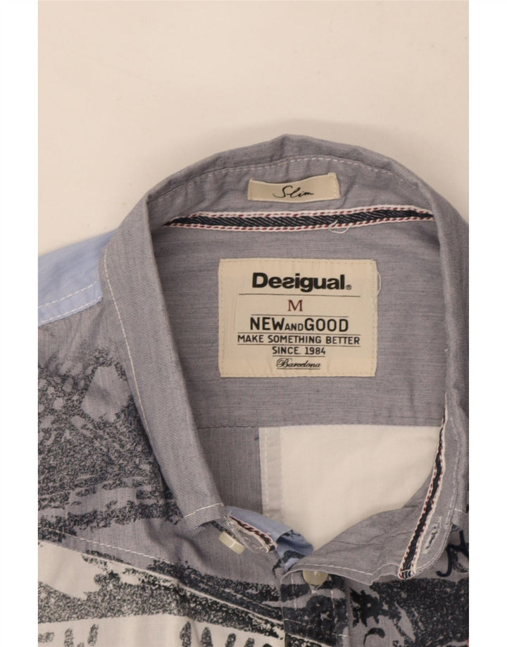 Мужская рубашка узкого кроя Desigual с разноцветными блоками среднего размера