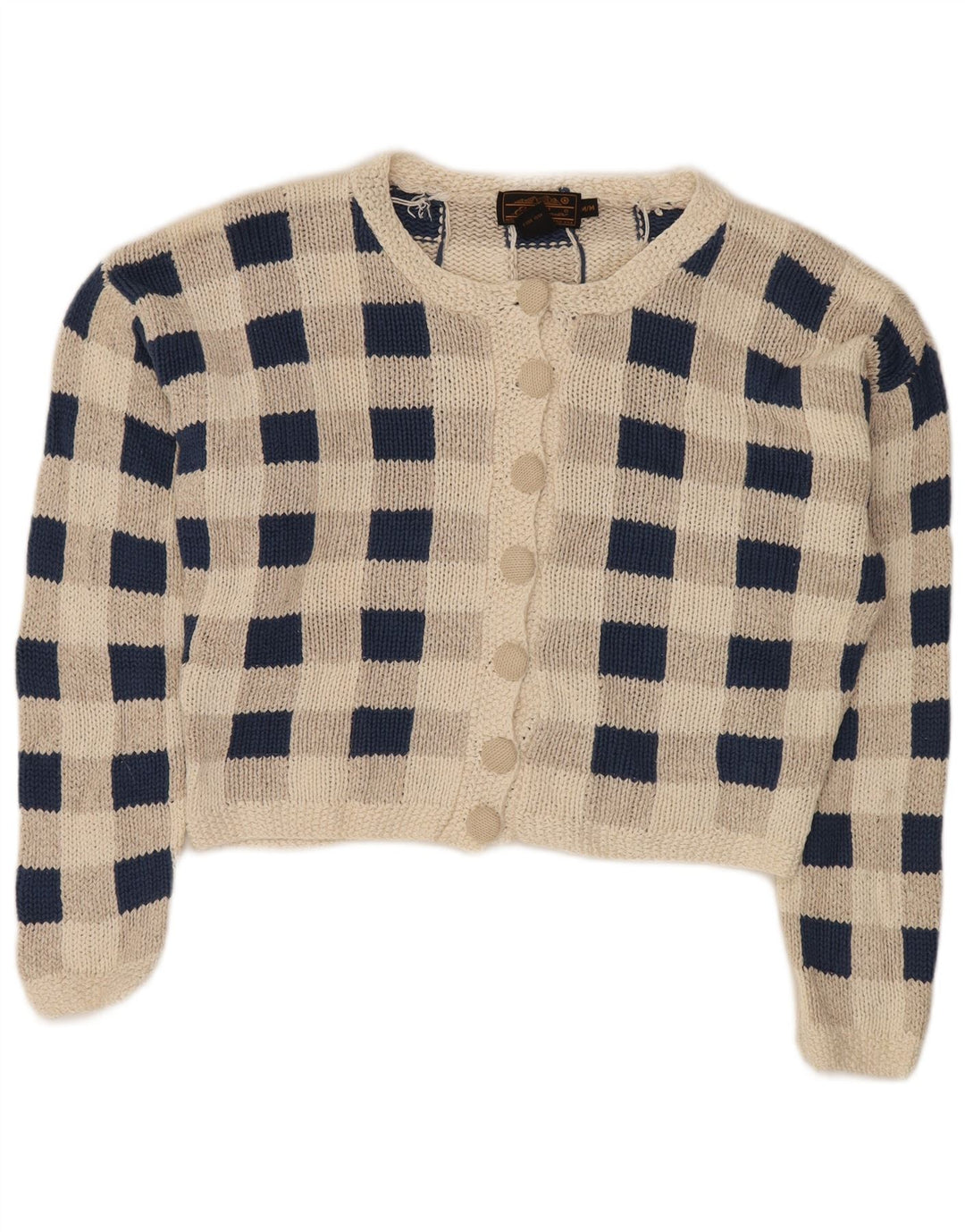 Женский укороченный кардиган Eddie Bauer UK 14, шелковый средний серый в клетку