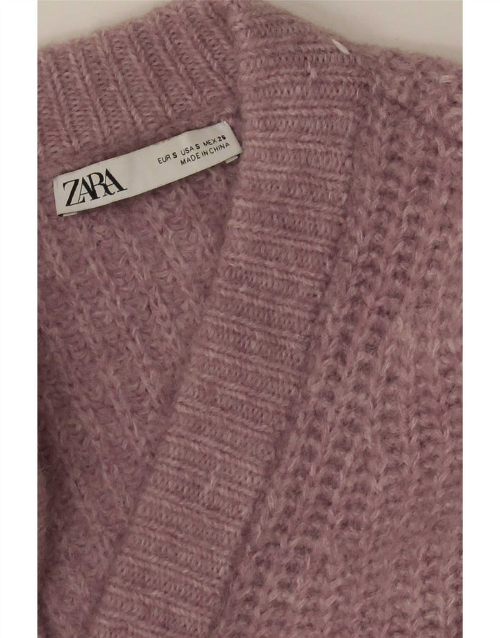 Женский свитер-кардиган оверсайз Zara UK 10, маленький розовый