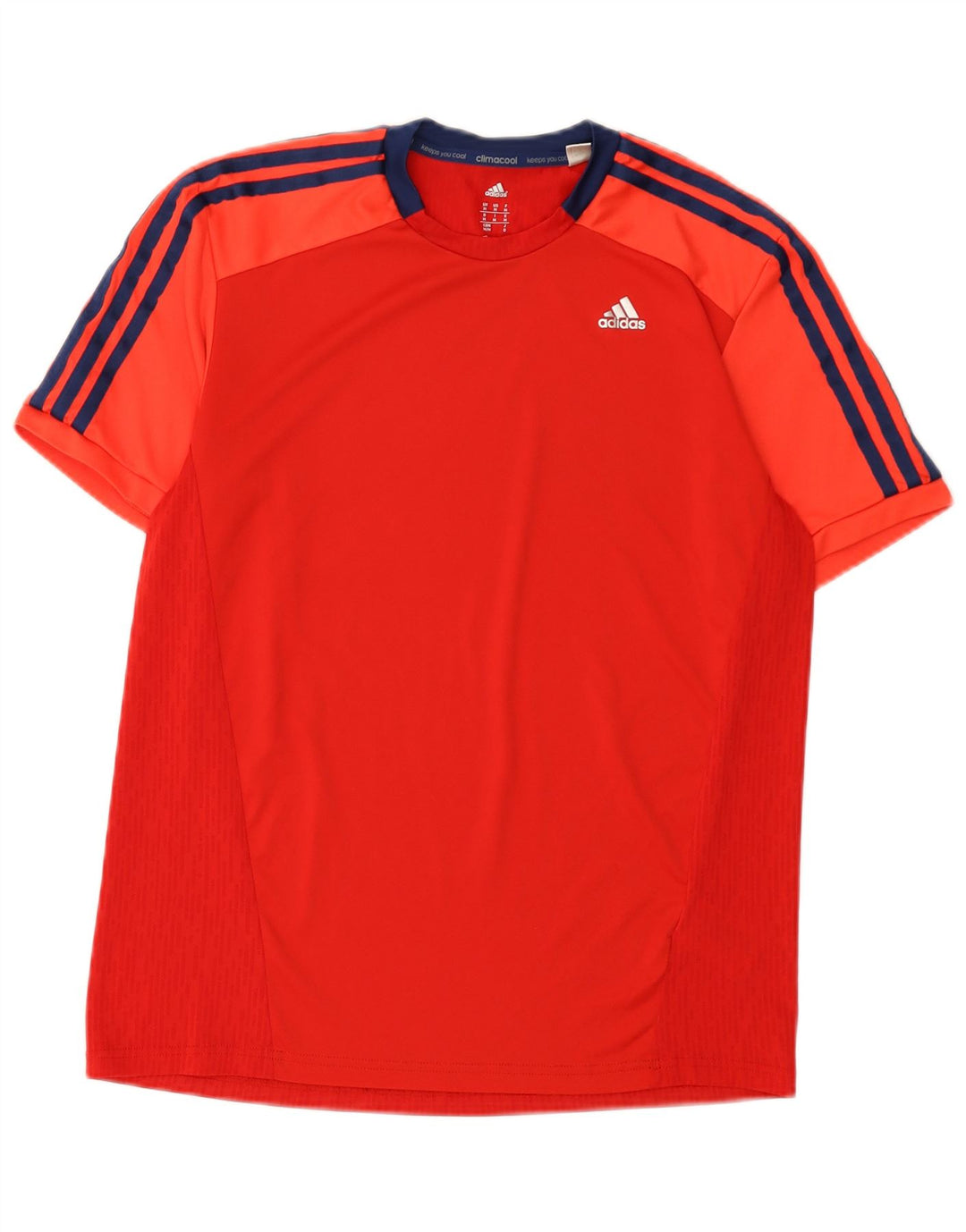 Мужская футболка Adidas Climacool, верх, средний красный, полиэстер с цветными блоками