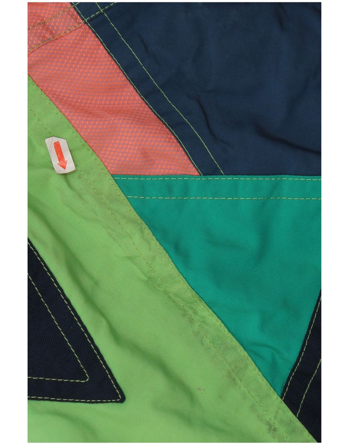 Мужская лыжная куртка Colmar с капюшоном IT 52, большая зеленая с цветными блоками