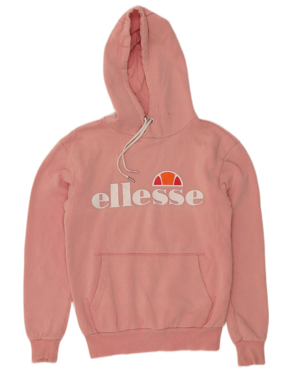 ELLESSE Женский джемпер с капюшоном оверсайз с графикой UK 6 XS Розовый