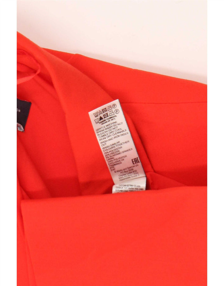 Женский пиджак на 1 пуговице Marks & Spencer, Великобритания 16, большой оранжевый полиэстер