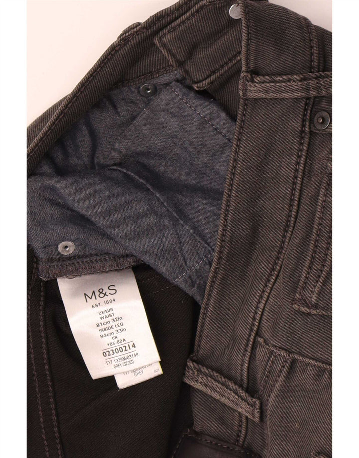 Женские узкие джинсы Marks & Spencer W32 L33 Серые хлопковые