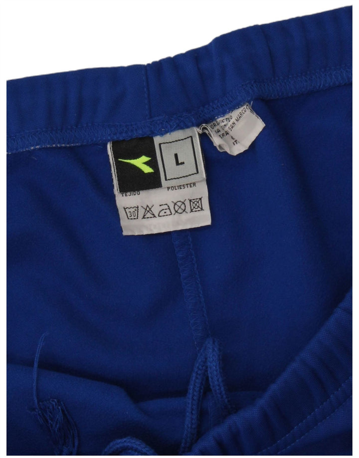 Мужские спортивные брюки Diadora, джоггеры, большие синие, полиэстер