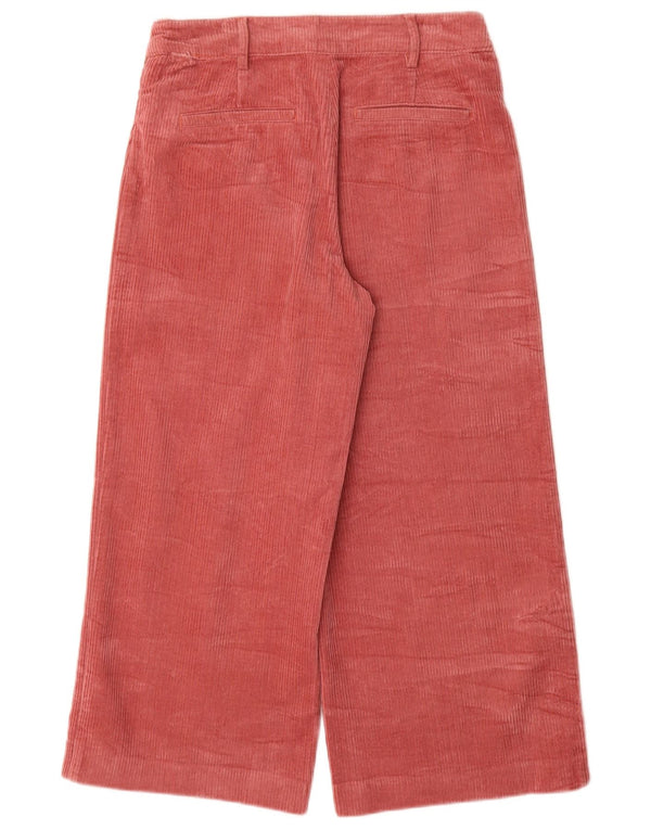 Zara Женские укороченные широкие вельветовые брюки Trafaluc Medium W28 L25 Розовый