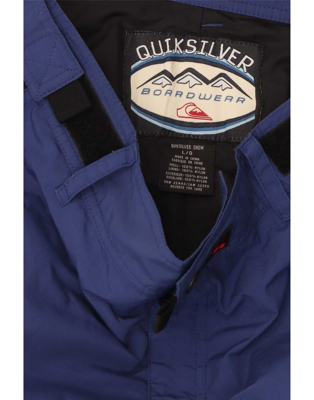 Мужские лыжные брюки Quiksilver, большие синие нейлоновые