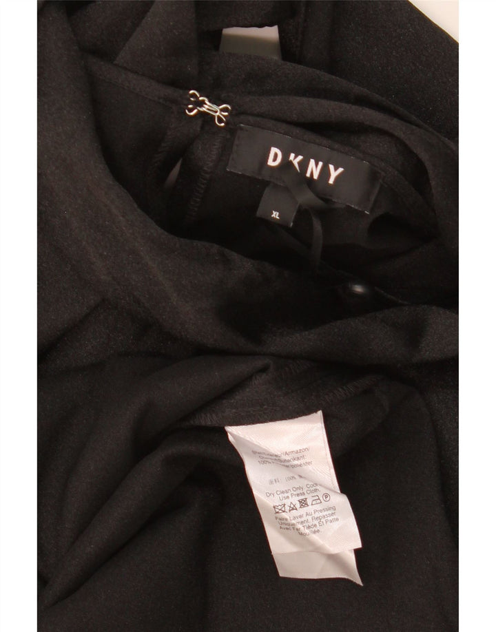 Женская блузка без рукавов DKNY, топ UK 18 XL, черный полиэстер