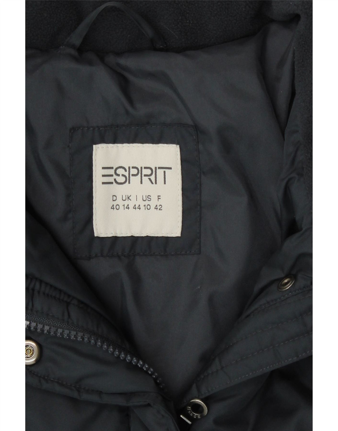 Женское стеганое пальто Esprit UK 14, большой темно-синий, полиэстер