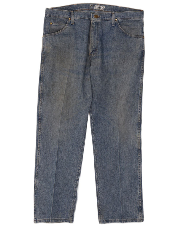 Мужские прямые джинсы Wrangler W36 L30 синие, хлопок