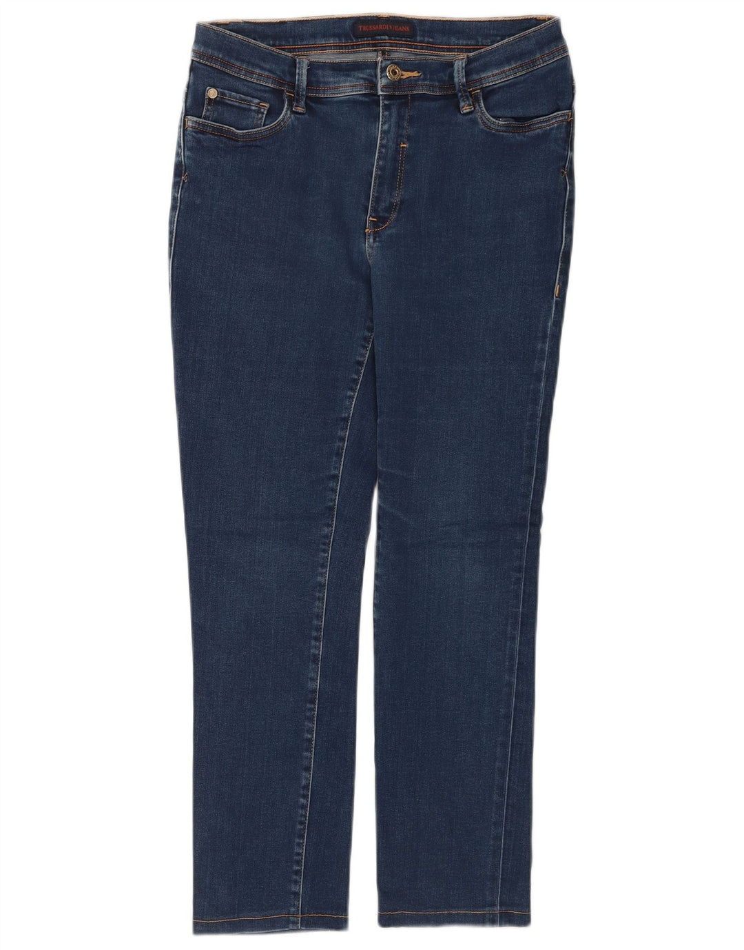 Женские укороченные джинсы Trussardi W29 L25 Темно-синие